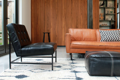 Loods 5 Design 3,5-zitsbank Slimm Leer Outside