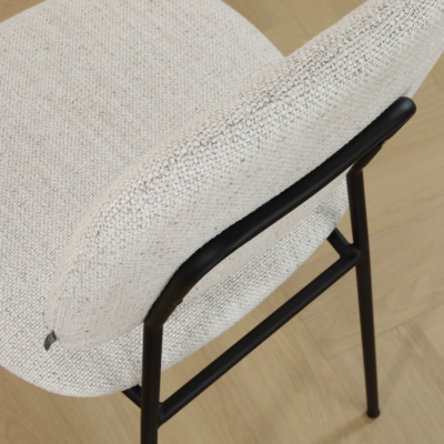 Eetkamerstoel Jasmijn - zwart onderstel