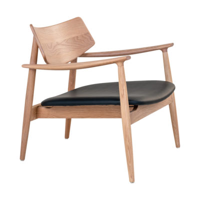 Fauteuil Oliver hout met kunstleren zitting