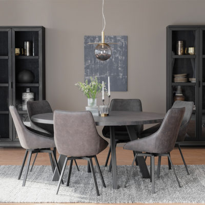 Eettafel Fred rond zwart