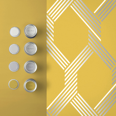 Graham &amp; Brown  vliesbehang  Vector Lemon Silver