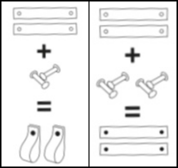 Leren handgrepen set van 2 - maat M