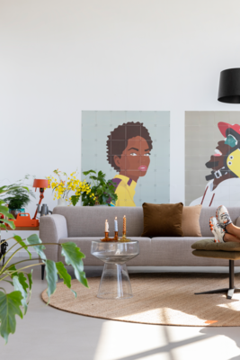 HKliving vloerkleed Hemp Round