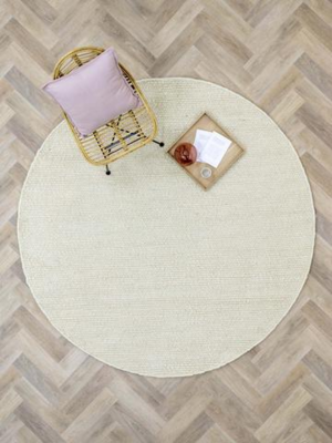 Vloerkleed Sten White 200 rond