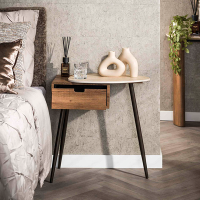 Nachtkastje Limestone Houtlook