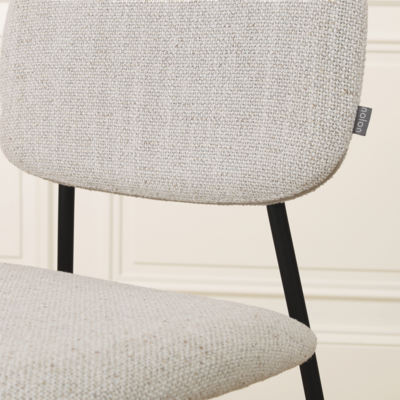 Eetkamerstoel Jasmijn - zwart onderstel