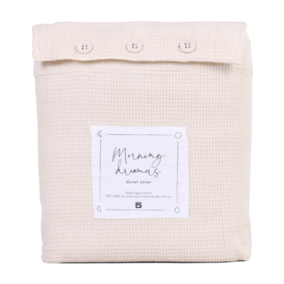 Dekbedovertrek Waffle natural