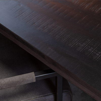 Eettafel Maas zwart rechthoek