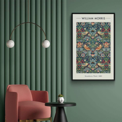 Walljar poster ingelijst - William Morris - Strawberry Thief