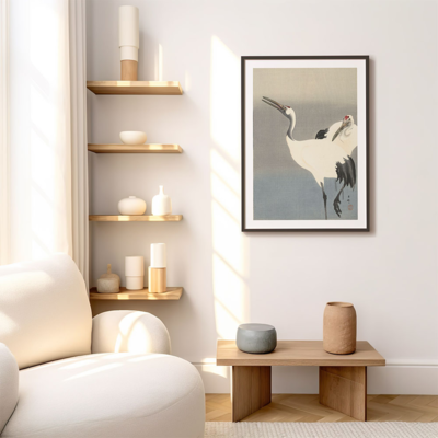 Poster Ohara Koson - Kraanvogel