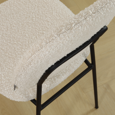 Eetkamerstoel Jasmijn - zwart onderstel