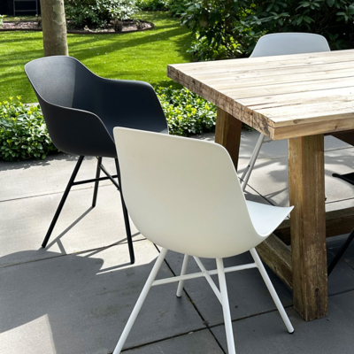 Tuinstoel Noa-Pip - wit onderstel
