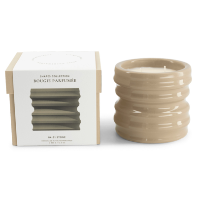 Kaars Shape 04.01 Candle &amp; Happy lid Stone