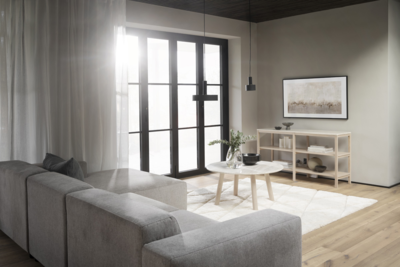 Gestoffeerde 4-zits hoekbank Willard