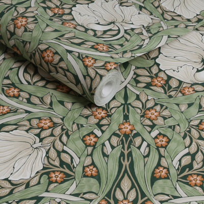 vliesbehang william morris at home pimpernel green