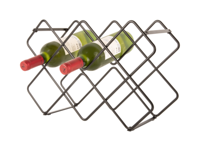 Wijnrek Diamonds ijzer zwart