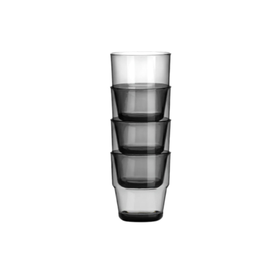 Flamefield stapelbaar waterglas Smoke (set van 4)