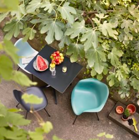 Vitra stoel Eames DAX Basic Dark onderstel